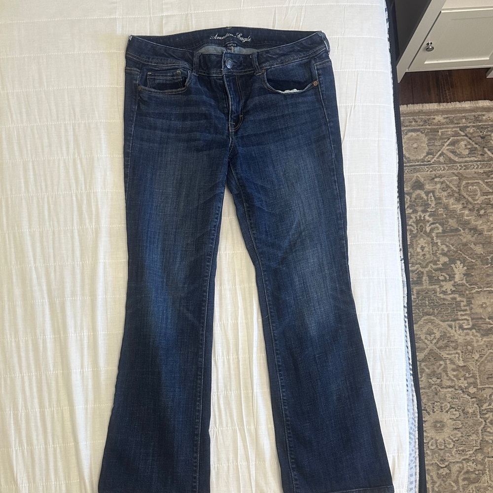 American Eagle Outfitters Dark Blue Flare Jeans